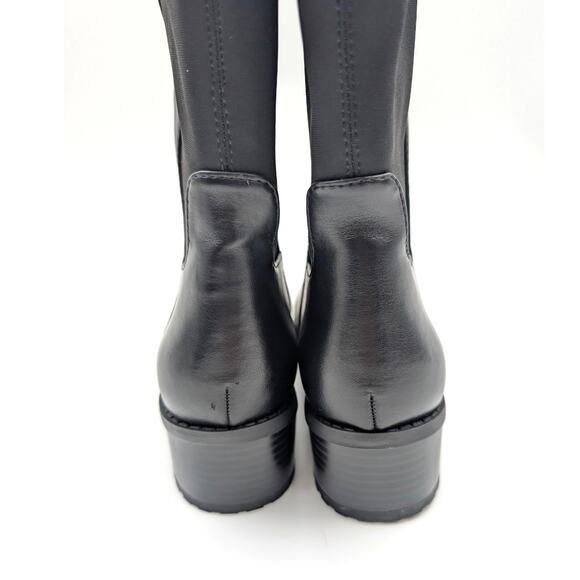 Anne Klein Stamford Knee High Boots Women's Almond Toe Black Size US7.5M EU38 - Picture 4 of 13